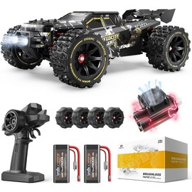 DEERC 14210 1:14 Fast Brushless RC Cars, 2 3S Lipo Batteries 4x4 Waterproof RC Truck, Max 50+ MPH,High Speed Offroad Remote Control Car Outdoorfun:_Entry Level Brush RC Car