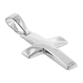 trendor Cross Pendant for Children White Gold 333 + Silver Chain Elegant Children's Jewellery Cross Pendant Made of White Gold for Boys and Girls Gift Idea 75691, Gold