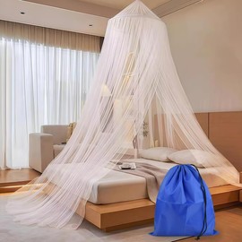 BATINO Mosquito Net Bed for Double Bed, Single Bed, Mosquito Net Bed, Large Fly Net Bed, Fine Mesh Mosquito Net, Fly Net, Mosquito Nets for Travel and Home, Indoor, Outdoor, with Carry Bag