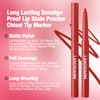 LANGMANNI 12 Colors Sculpting Matte Velvet Lip Liner Set,Smooth Creamy