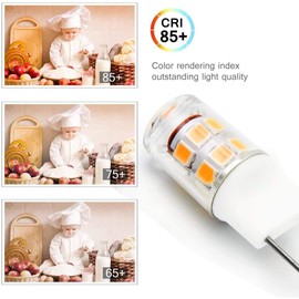 JCD T4 Bi-Pin JBM7195 WB36X10213 Microwave Light G8 120V 20W Bulb | GY8.6 Bulb Replacement for Halogen GE Oven Parts AP4380308 WB08X10050 WB36X10246 (6-Pack, Daylight White) AC110V-130V