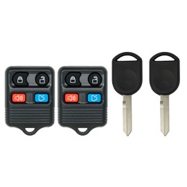 Keyless2Go Replacement for Entry Remote Car Key Fob Vehicles That Use Self-Programming with New Uncut 80 Bit Transponder Ignition Car Key H85 (2 Pack)