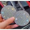 SOLASTA 2pcs Bling Car Cup Holder Coaster, 2.75 inch Anti-Slip