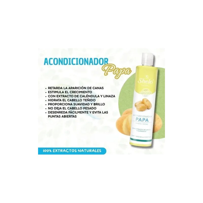 Kit Shampoo Adiós Caspa + Acondicionador Papa Resequedad