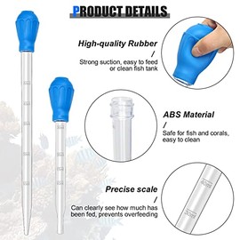 2 comederos de coral para acuario con 2 pinzas largas de alimentación rectas y curvadas de acero inoxidable, alimentador de puntos de coral acrílico, tubo largo, herramientas de alimentación para reptiles para plantas acuáticas, pez león, peces marinos