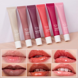 VRAIKO 2-in-1 Silky Lip Butter Balm & Lip Gloss, Hydration with Shea & Olive Oil Blend, Non-Sticky Moisture for Chapped Lips, Natural Ingredients (6 Colors)