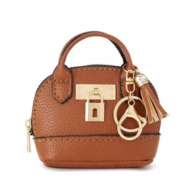 ZOUIQSS Coin Purse Mini Handbag Keychain for Women,Creative Pendant Keyrings Makeup Bag,Small Change Pouch Coin Purse Zipper()