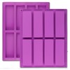 Palksky (2 Pcs 8 Cavity Large Rectangle Granola Bar Silicone