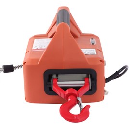 3-in-1 660lbs Electric Hoist Winches 16ft/m Low Noise 1500W with Remote Control Rotating Hook Electric Hoists Winch with Sling Strap for Lifting Small Engines, Bicycles, Groceries