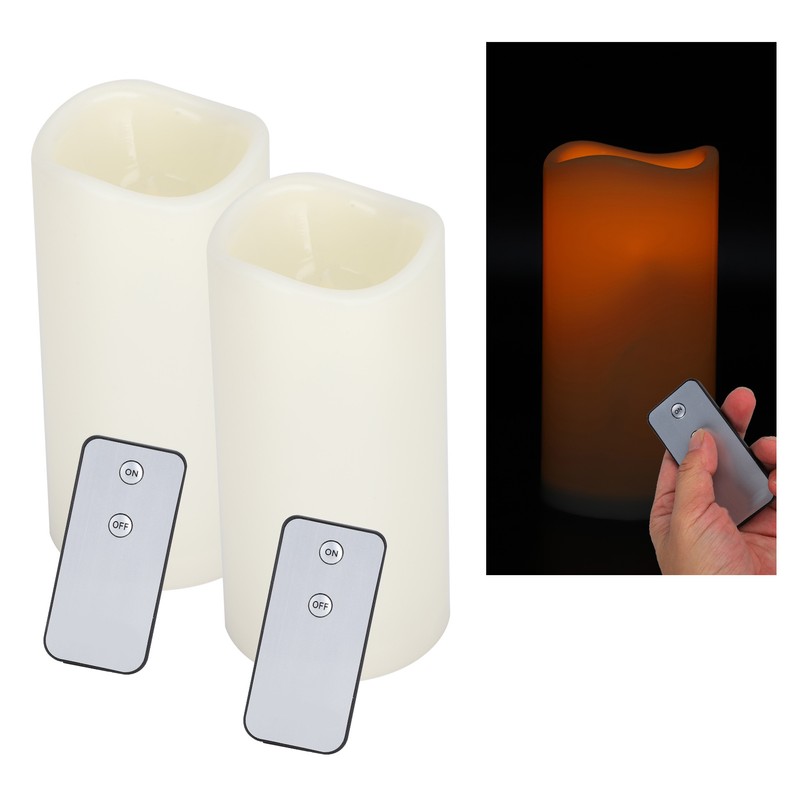 3PCS Remote Control Electronic LED Simulation Candle Lamp for Home