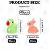 40Pcs Mini Animals, Bunny Duck Mini Resin Animals Mixed for