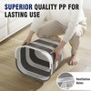 Collapsible Plastic Laundry Basket Hamper with Handles, Large 42L Portable