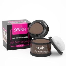 (Medium brown) - Instantly Hair Shadow - Sevich Hair Line Powder, Quick Cover Grey Hair Root Concealer with Puff Touch, 4g Medium Brown