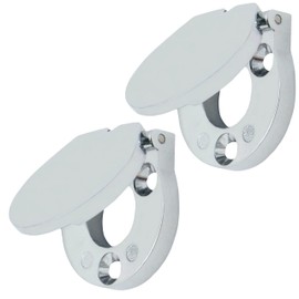 Sprung Budget Lock Escutcheon for Mortice Budget Lock | Polished Chrome Plated | 28mm | Pack of 2