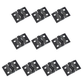 MECCANIXITY Small Acrylic Hinges Plastic Clear Hinge 35 x 25 mm Continuous Piano Folding Hinges with Hole for Aquarium Lid Crafts Display Stand Pack of 10 Black