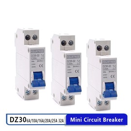 TWRQA DPN DZ30 230V 1P+N Mini Circuit Breaker MCB 10A,16A,20A,25A,32A Lead Rail Breaking Capacity 4.5KA Laser Printing (Color : 16A)