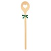 teemando® 10 X Brand Round Wooden Cooking Spoons 25cm Cooking
