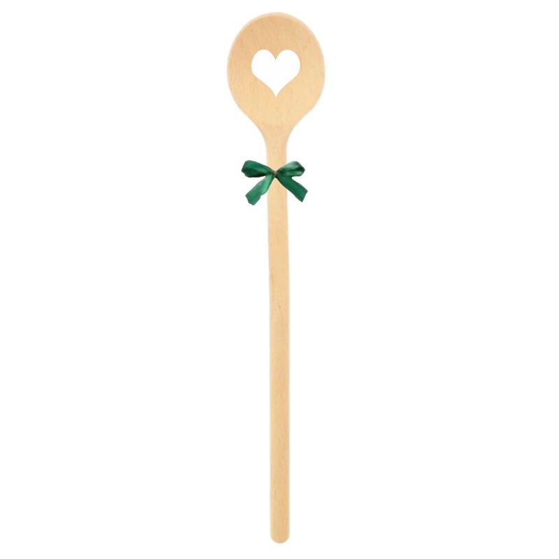 teemando® 10 X Brand Round Wooden Cooking Spoons 25cm Cooking