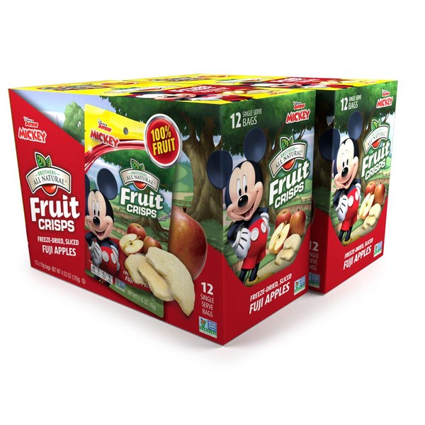 Brothers-ALL-Natural Fruit Crisps, Donald Duck Peras asiáticas, 0.35 onzas (Paquete de 24)