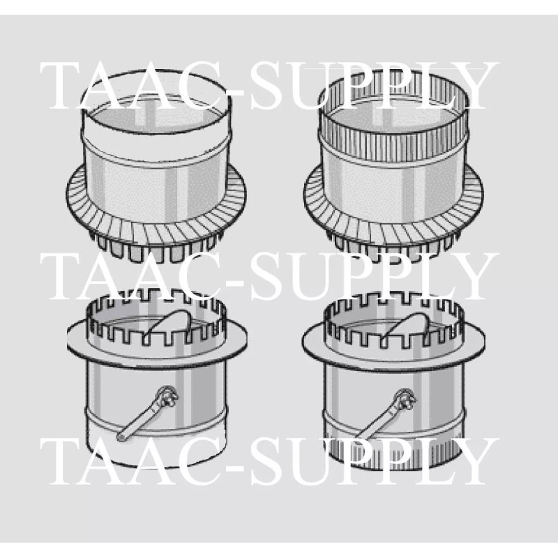 Mitchel Sheet Metal Ductboard Take off Start COLLAR for HVAC