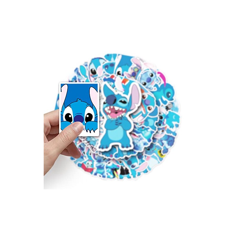 50 pegatinas de puntadas, vinilo reutilizable de dibujos animados de