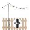 Tigerden 10Ft String Light Poles for Fence & Deck Railing,