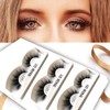 Mink Eye Lashes Fluffy Russian Full Strip Lashes Natural Look
