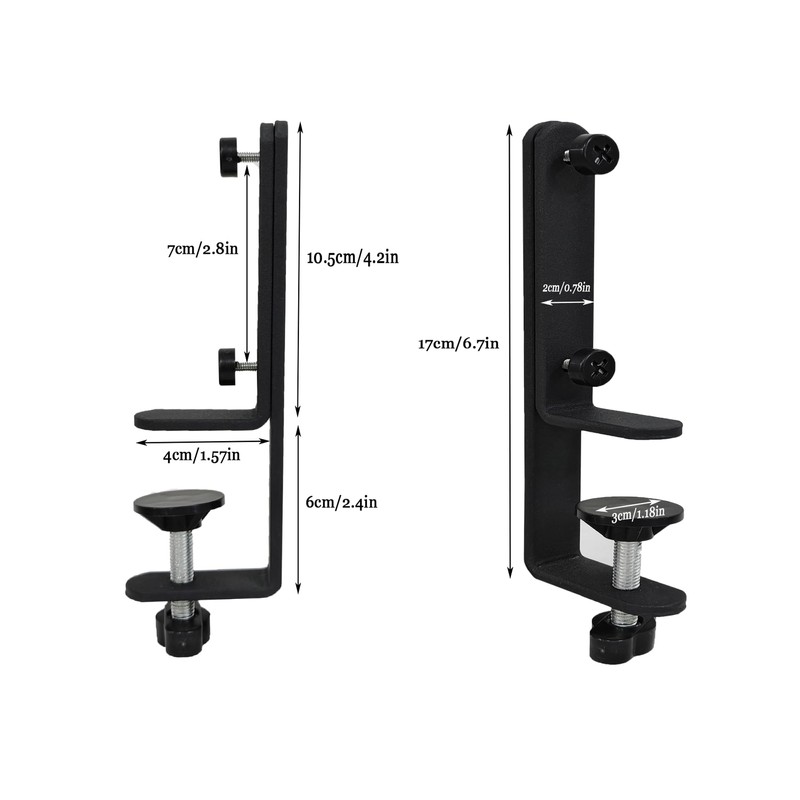Desk Clamp 2Pcs - Tabletop Fixing Bracket Hook, Orifice Plate
