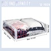 Kingdder 12 Pcs Clear Vinyl Zippered Storage Bags 15.8 x