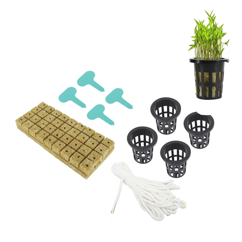 72 Set 1 Inch Rockwool Cubes with 2 Inch Net