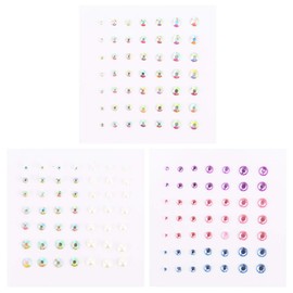 WOONEKY Diy Scrapbook Stickers Back Glue Rhinestone Stickers for Decorate Car Mobile