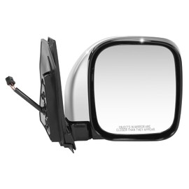 DNA MOTORING Passenger Right Side Door Mirror Compatible With Mitsubishi Montero 2001-2006, With Power & Heated Glass Chrome Cover, MR478840, OEM-MR-MI1321156