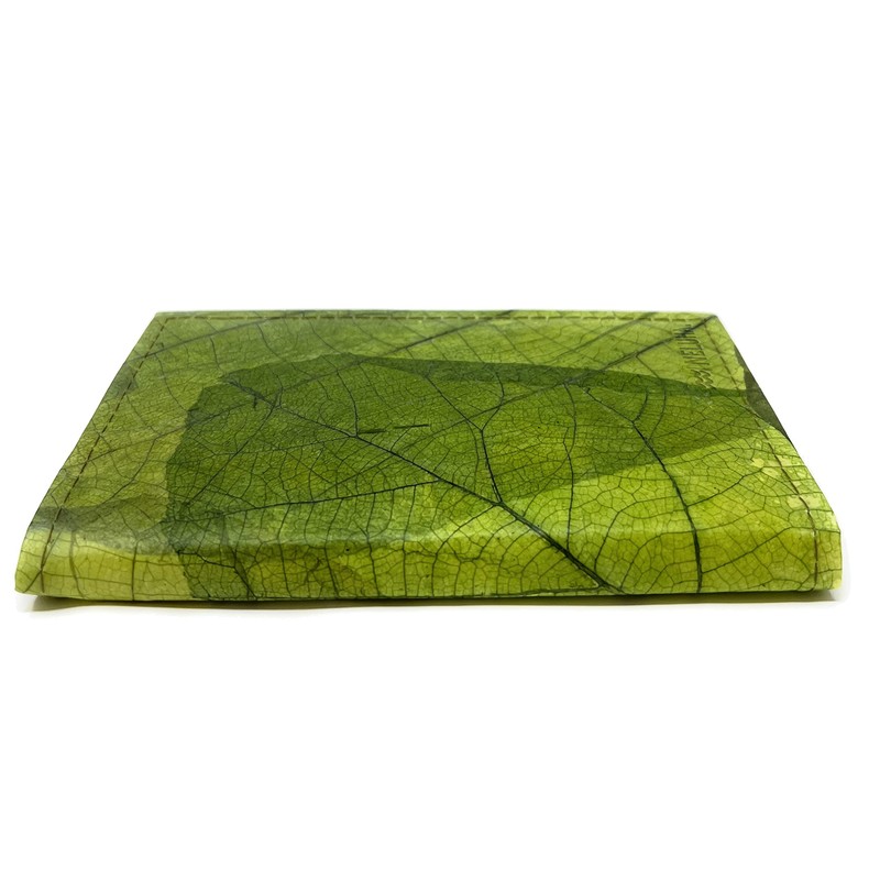 NELUHA Notebook A5 Blank Refillable Teak Leaves Vegan Sustainable Leather