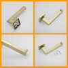 Bathroom Towel and Tissue Holder Set, 2 Piece Brushed Gold