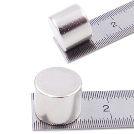 Brudazon 5 Mini Disc Magnets 12 x 10 mm N52 Strongest Level Neodymium Magnets Ultra Strong Power Magnet for Model Making, Photo, Whiteboard, Notice Board, Fridge, Crafts, Magnetic Disc Extra Strong