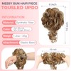 Messy Bun Hair Piece Tousled Updo Hair Extension with Elastic