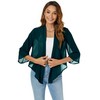 Famrrifuu Women's Bolero Chiffon Shoulder Jacket 3/4 Sleeve Elegant Short