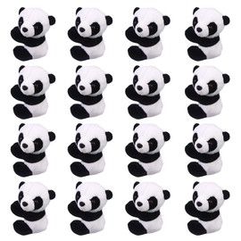 16 Pcs Finger Panda Plush 4 inch Panda Clips Curtain Holder Stand Note Memo Clips Photo Holder Cute Panda Toy Doll Finger Kids Toy,Home Decoration Plant Pots Bonsai Craft Decor,Chinese Style Souvenir