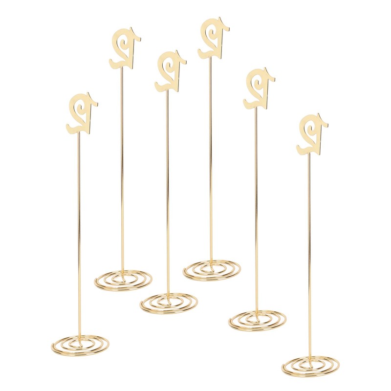 6pcs Metal Wedding Table Numbers Rust Prevention Thickened Tall Table