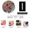MISUD Press on Nails Long Square Fake Nails Glossy Glue
