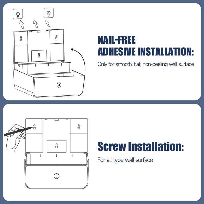 AIKE Wall Mount Paper Towel Dispenser, Fit Multifold Paper Towel