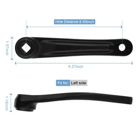 Yosoo Health Gear Brazo de biela de Bicicleta, Brazo de manivela, Brazo de manivela Izquierdo de 170 mm, Cono Cuadrado, Brazo de manivela Izquierdo de Bicicleta de aleación de Aluminio p
