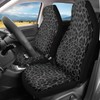 Talayituse Black Leopard Print Car Seat Covers 2pcs/Set High Back