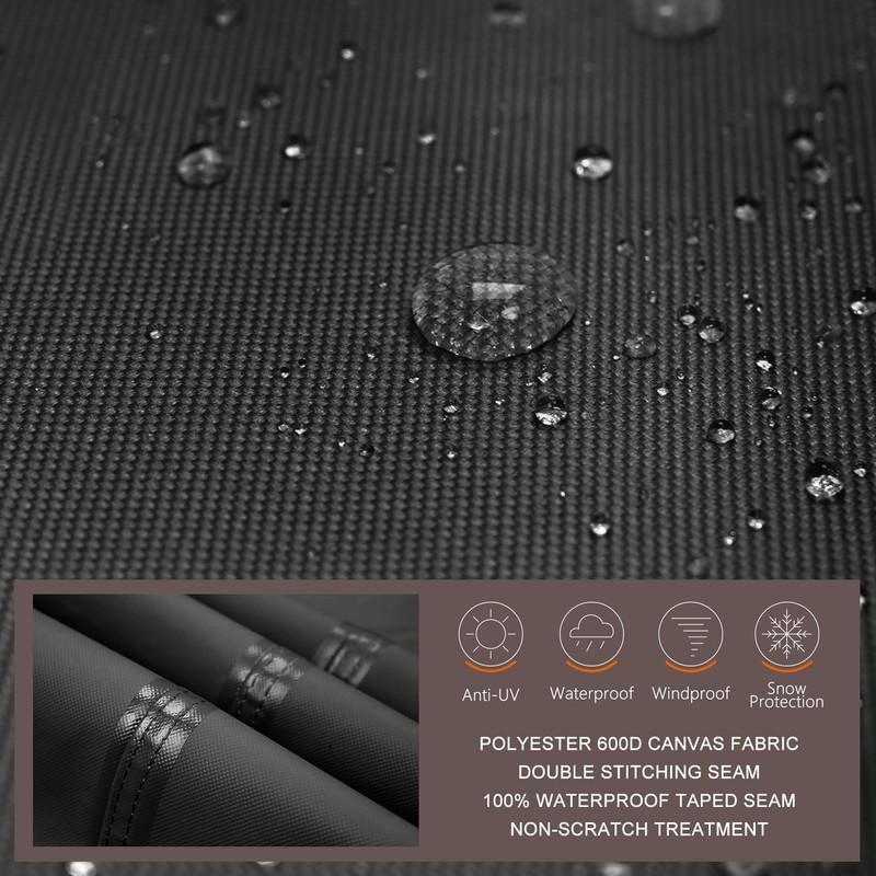 ULTCOVER Rectangular Gas Fire Pit Table Cover 43x22 inch Waterproof