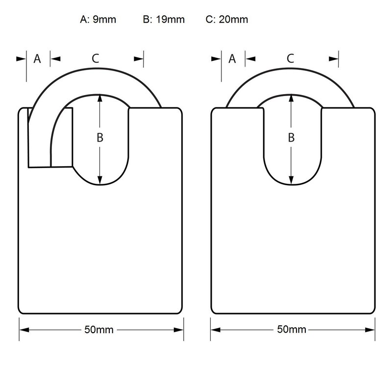 Master Lock Solid Brass 50mm Padlock 5-Pin Shrouded Shackle
