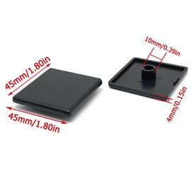 10 Pcs 4545 Series European Standard Aluminum Profile End Cap Aluminum Profile Accessories,EU Standard Black Plastic Fasteners for Aluminum Profiles(45x45mm)