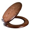 Dalton Wooden Round Soft Close Toilet Seat, Java Brown, Quick