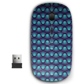 2.4G Ergonomic Portable USB Wireless Mouse for PC, Laptop, Computer, Notebook with Nano Receiver ( Classic Art Deco )