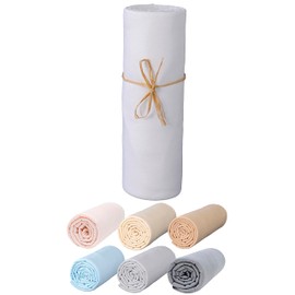 P'tit Basile - baby bed Jersey Fitted Sheet (60x120 cm, White)