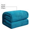 Turquoise Blue Flannel Fleece Blanket fluffy throw Super soft Bed